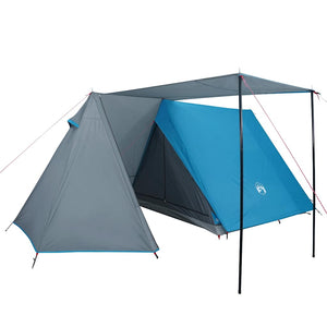 Tenda da Campeggio per 3 Persone Blu Impermeabile