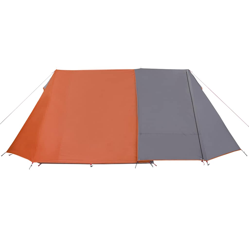 Tenda da Campeggio 3 Persone Grigio e Arancione Impermeabile 94367