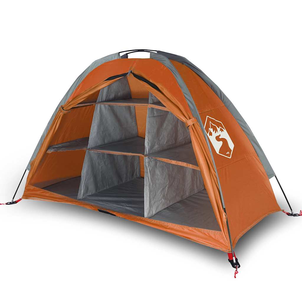 Tenda9 Scomparti Grigia e Arancione 125x50x68 cm TaffetÃ  185Tcod mxl 88992
