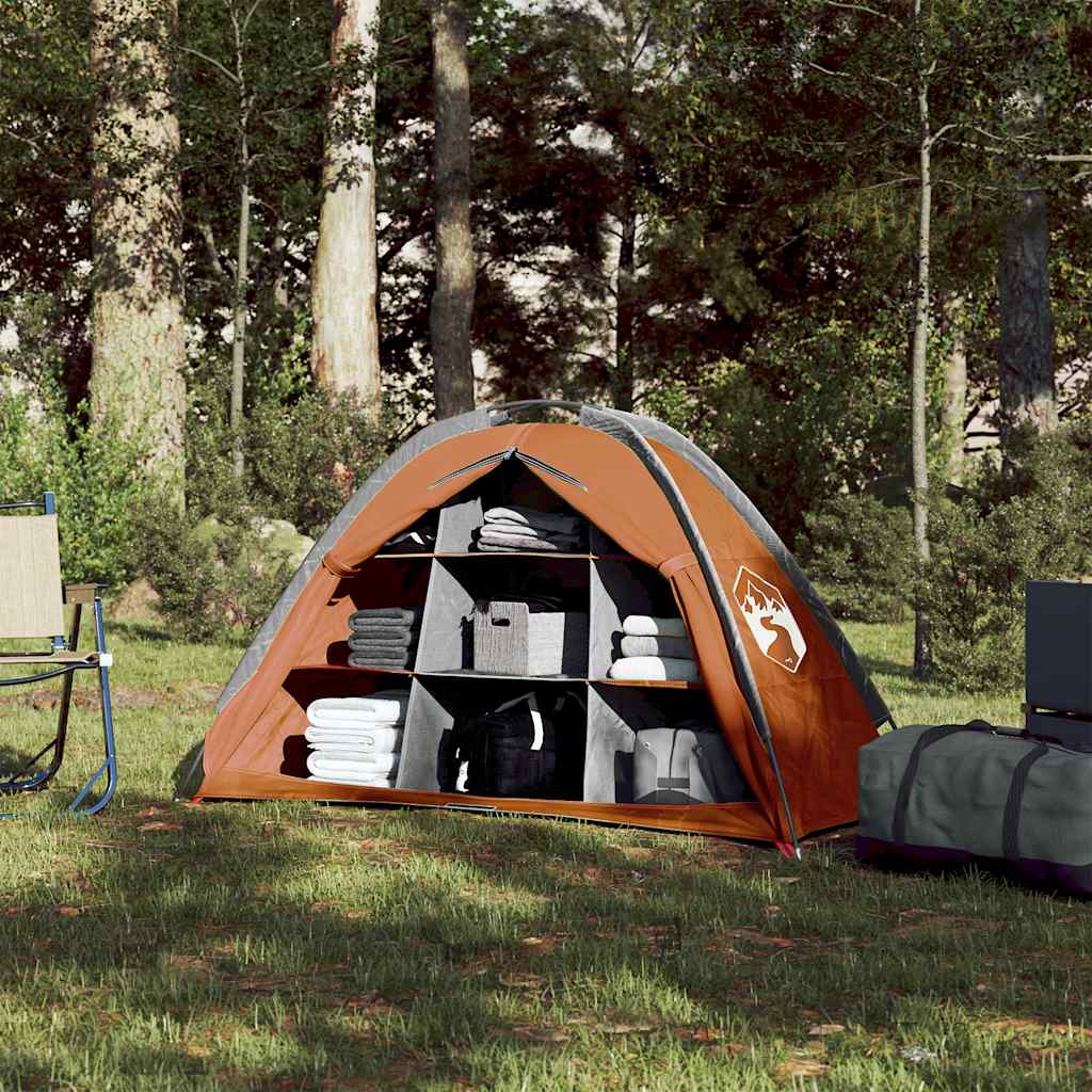 Tenda9 Scomparti Grigia e Arancione 125x50x68 cm TaffetÃ  185Tcod mxl 88992