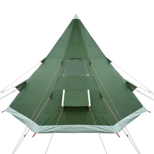 Tenda da Campeggio Tipi per 4 Persone Verde Impermeabile 94380