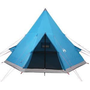 Tenda da Campeggio Tipi per 4 Persone Blu Impermeabile 94381