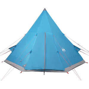 Tenda da Campeggio Tipi per 4 Persone Blu Impermeabile 94381