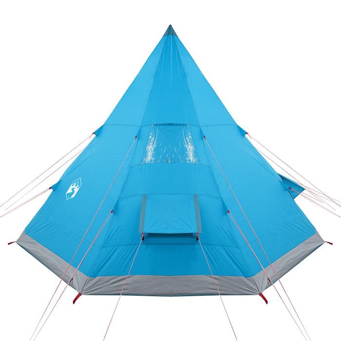 Tenda da Campeggio Tipi per 4 Persone Blu Impermeabile 94381