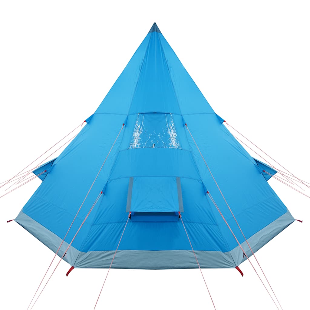 Tenda da Campeggio Tipi per 4 Persone Blu Impermeabile 94381