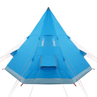 Tenda da Campeggio Tipi per 4 Persone Blu Impermeabile 94381