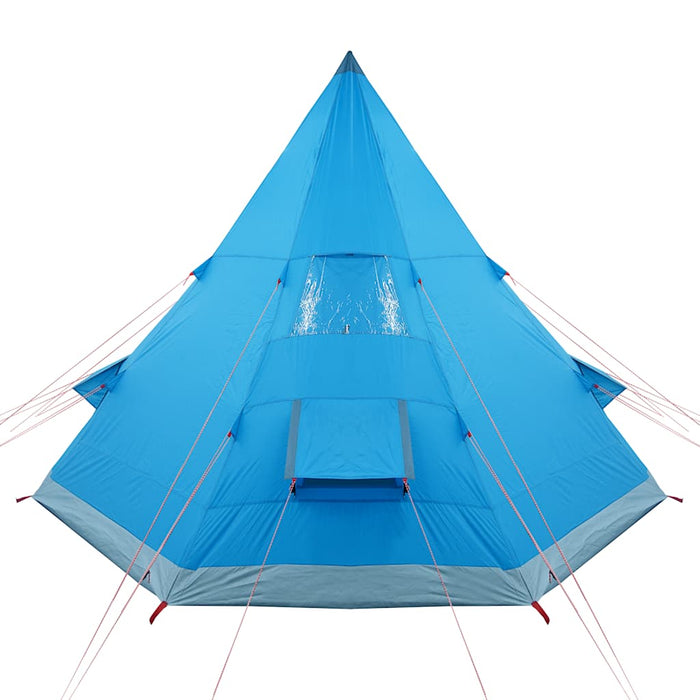 Tenda da Campeggio Tipi per 4 Persone Blu Impermeabile 94381