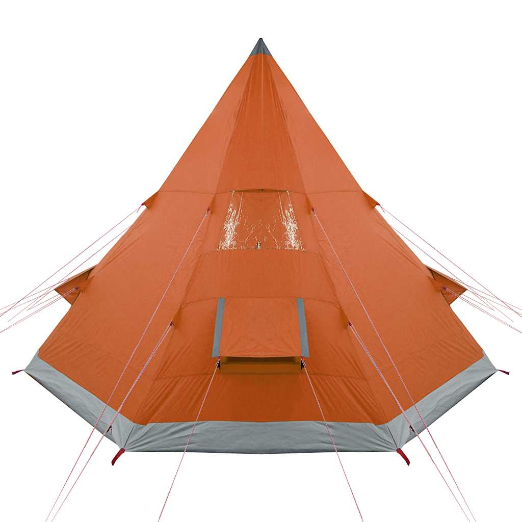 Tenda da Campeggio Tipi 4 Persone Arancione Impermeabile 94382