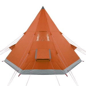 Tenda da Campeggio Tipi 4 Persone Arancione Impermeabile 94382