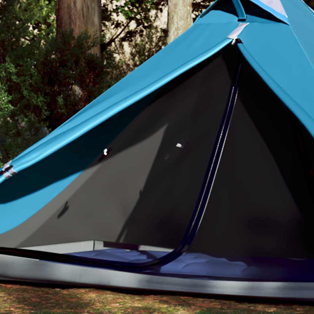 Tenda da Campeggio Tipi per 1 Persona Blu Impermeabile