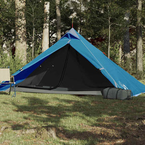 Tenda da Campeggio Tipi per 1 Persona Blu Impermeabile 94384
