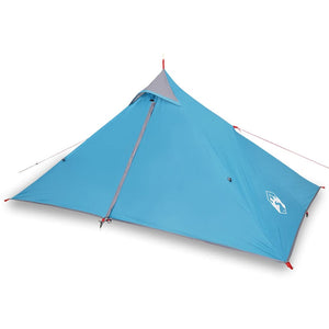 Tenda da Campeggio Tipi per 1 Persona Blu Impermeabile 94384