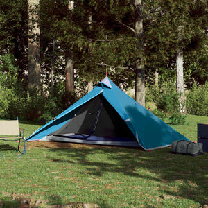 Tenda da Campeggio Tipi per 1 Persona Blu Impermeabile 94384