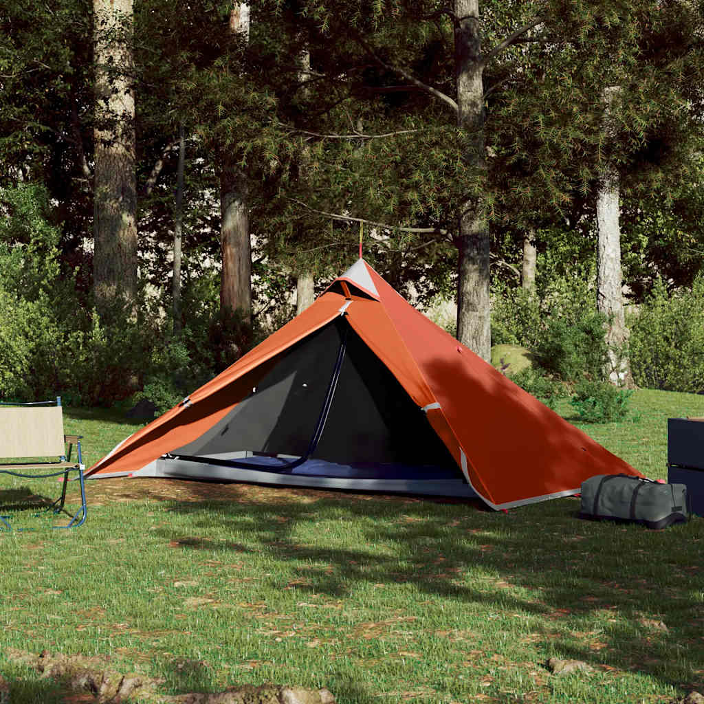 Tenda da Campeggio Tipi 1 Persona Arancione Impermeabile 94385