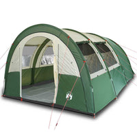 Tenda da Campeggio a Tunnel per 4 Persone Verde Impermeabile 94400
