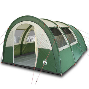 Tenda da Campeggio a Tunnel per 4 Persone Verde Impermeabile 94400