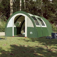 Tenda da Campeggio a Tunnel per 4 Persone Verde Impermeabile 94400