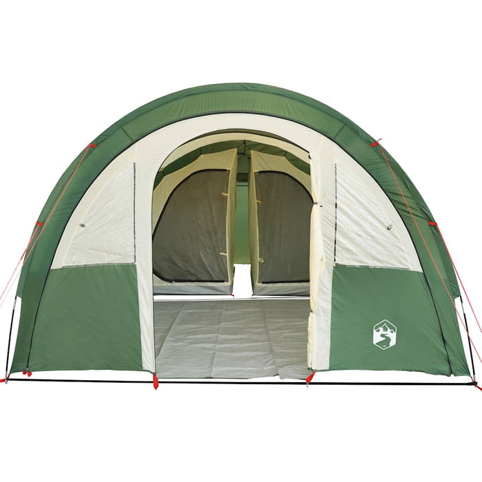 Tenda da Campeggio a Tunnel per 4 Persone Verde Impermeabile 94400