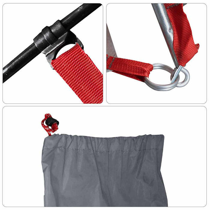 Tenda da Spiaggia Grigia 274x178x170/148 cm in Poliestere 185T 94405