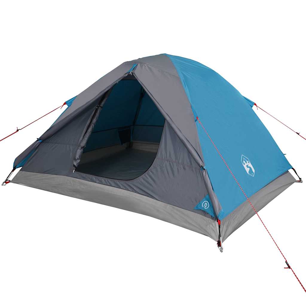 Tenda da Campeggio a Cupola per 3 Persone Blu Impermeabile 94410