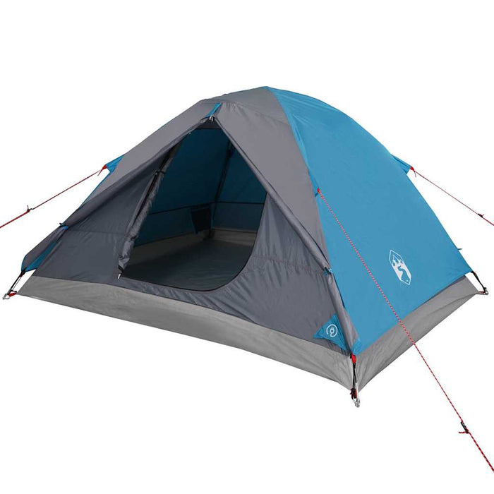 Tenda da Campeggio a Cupola per 3 Persone Blu Impermeabile 94410