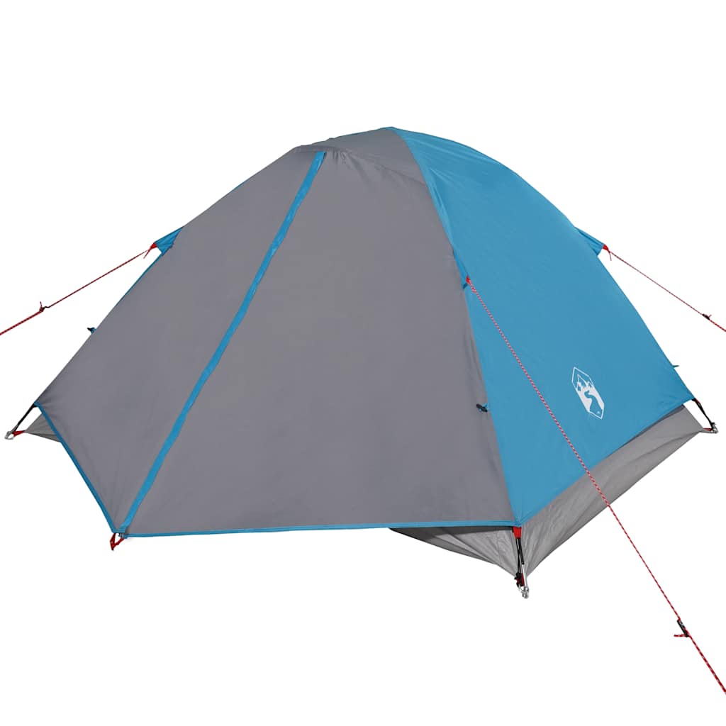 Tenda da Campeggio a Cupola per 3 Persone Blu Impermeabile 94410