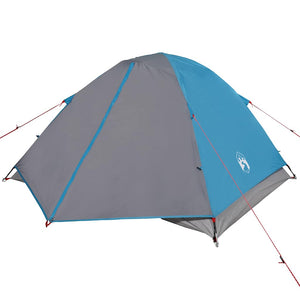 Tenda da Campeggio a Cupola per 3 Persone Blu Impermeabile 94410