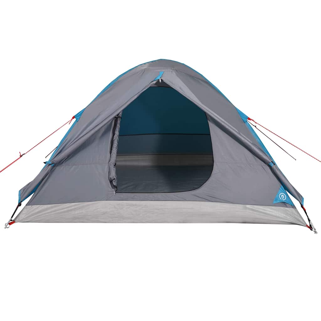 Tenda da Campeggio a Cupola per 3 Persone Blu Impermeabile 94410