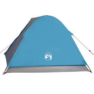 Tenda da Campeggio a Cupola per 3 Persone Blu Impermeabile 94410