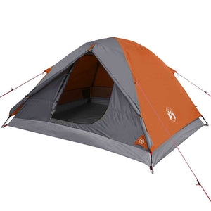 Tenda da Campeggio a Cupola 3 Persone Arancione Impermeabile 94411