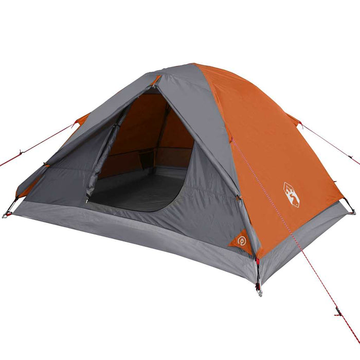 Tenda da Campeggio a Cupola 3 Persone Arancione Impermeabile 94411