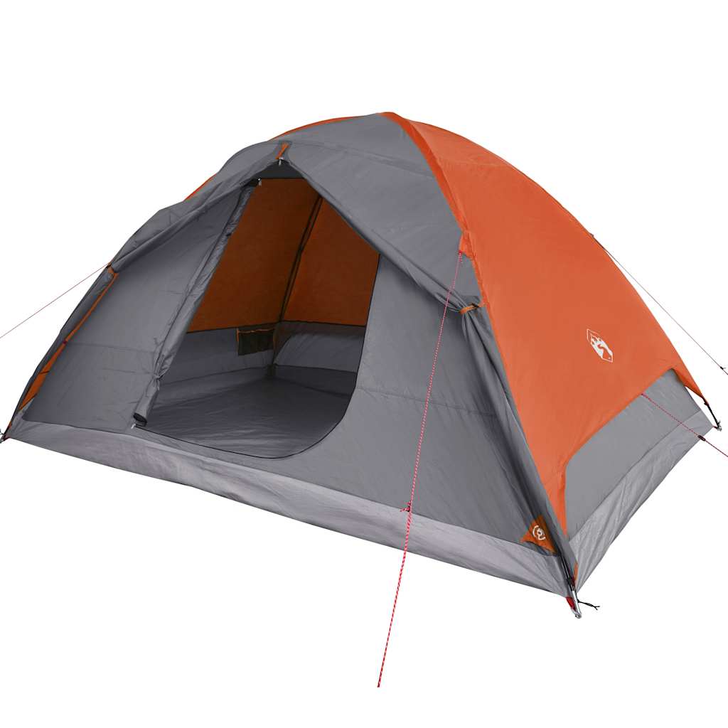Tenda da Campeggio a Cupola 6 Persone Arancione Impermeabile 94414