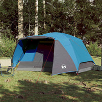 Tenda da Campeggio con Portico per 4 Persone Blu Impermeabile 94416