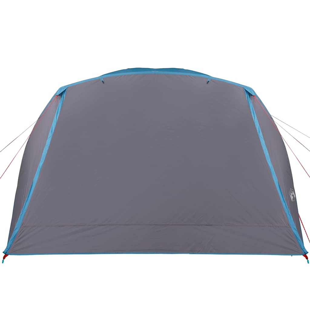 Tenda da Campeggio con Portico per 4 Persone Blu Impermeabile