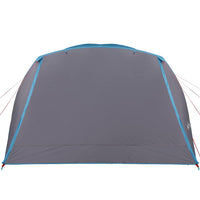 Tenda da Campeggio con Portico per 4 Persone Blu Impermeabile