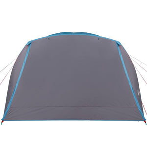 Tenda da Campeggio con Portico per 4 Persone Blu Impermeabile 94416