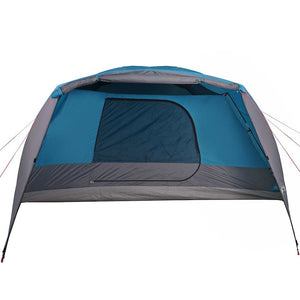 Tenda da Campeggio con Portico per 4 Persone Blu Impermeabile 94416