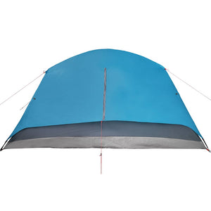 Tenda da Campeggio con Portico per 4 Persone Blu Impermeabile