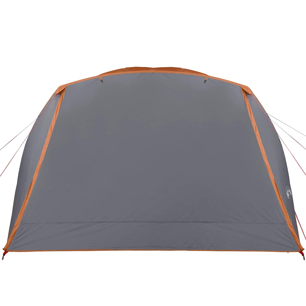 Tenda da Campeggio con Portico per 4 Persone Grigio e Arancione