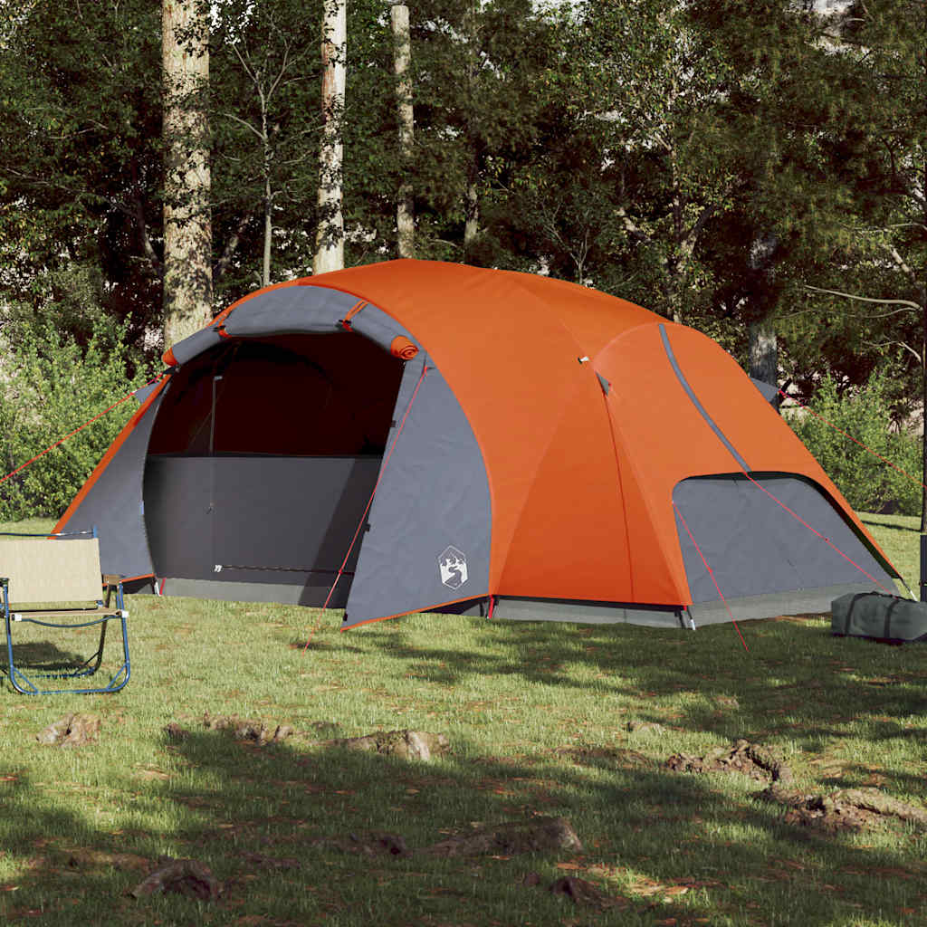 Tenda da Campeggio Crossvent 8 Persone Arancione Impermeabile 94423