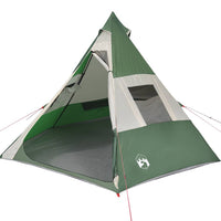 Tenda da Campeggio Tipi per 7 Persone Verde Impermeabile 94427