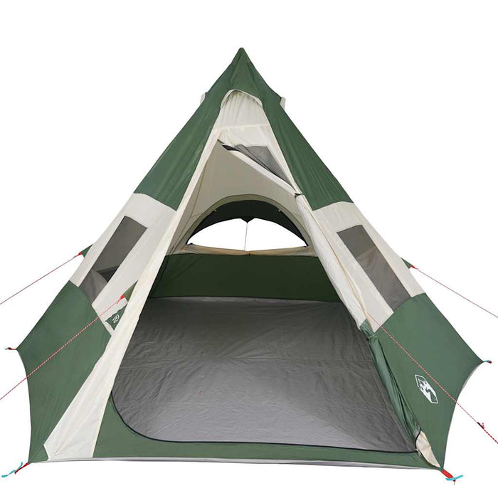 Tenda da Campeggio Tipi per 7 Persone Verde Impermeabile 94427
