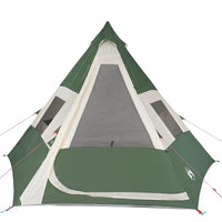 Tenda da Campeggio Tipi per 7 Persone Verde Impermeabile 94427