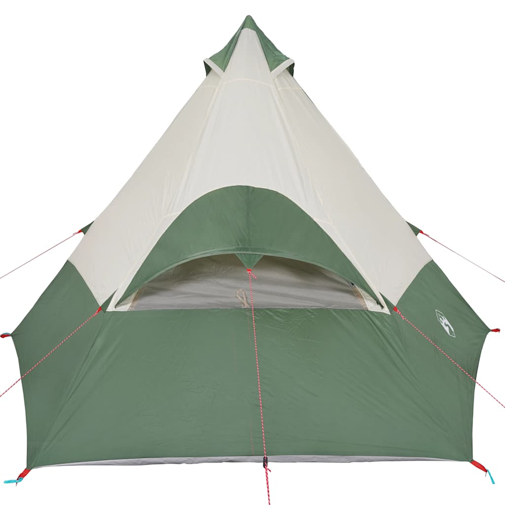 Tenda da Campeggio Tipi per 7 Persone Verde Impermeabile 94427