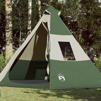 Tenda da Campeggio Tipi per 7 Persone Verde Impermeabile 94427