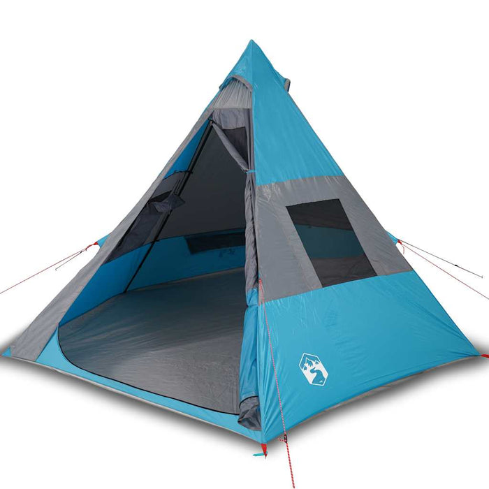 Tenda da Campeggio Tipi per 7 Persone Blu Impermeabile 94428