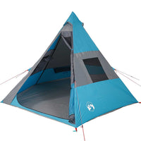 Tenda da Campeggio Tipi per 7 Persone Blu Impermeabile 94428