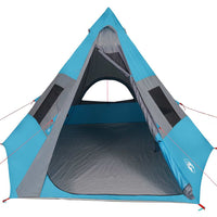 Tenda da Campeggio Tipi per 7 Persone Blu Impermeabile 94428