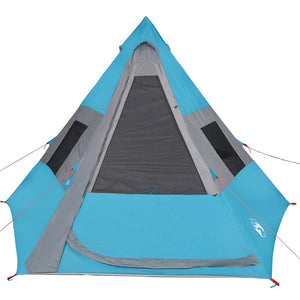Tenda da Campeggio Tipi per 7 Persone Blu Impermeabile 94428