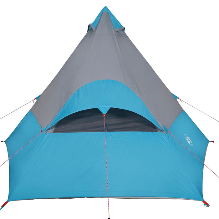Tenda da Campeggio Tipi per 7 Persone Blu Impermeabile